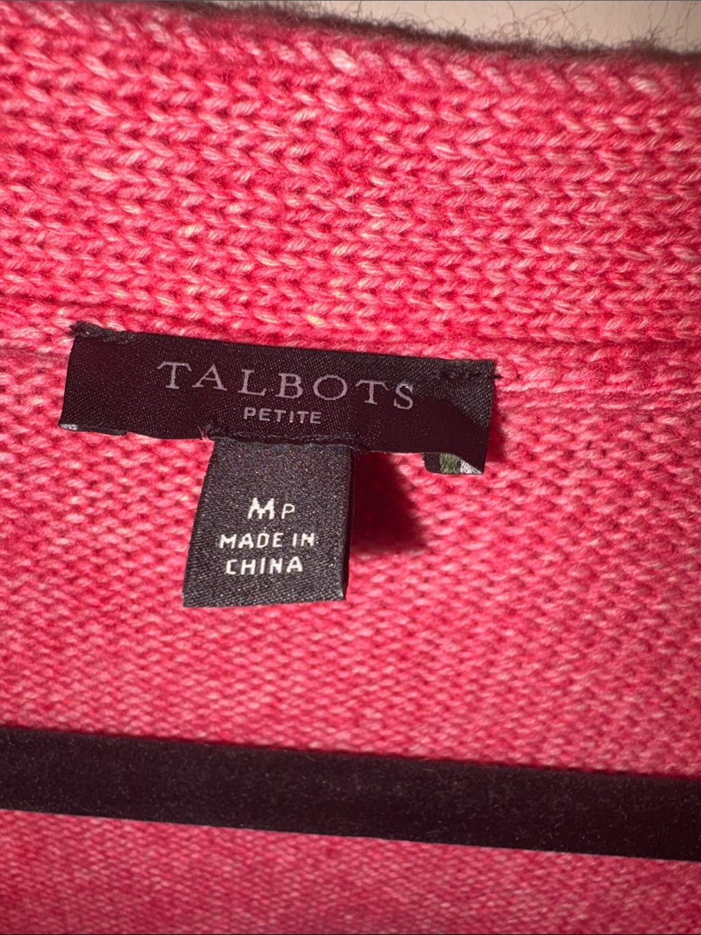Talbots Coral Pink V-Neck Button Front Pocket Cardigan - Picture 4 of 9